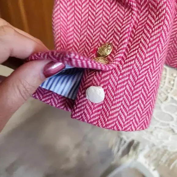 NWOT J Crew pink tweed blazer jacket adorable 0 - Picture 3 of 9